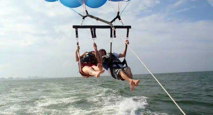 Parasailing in Virginia Beach from Rudee Inlet